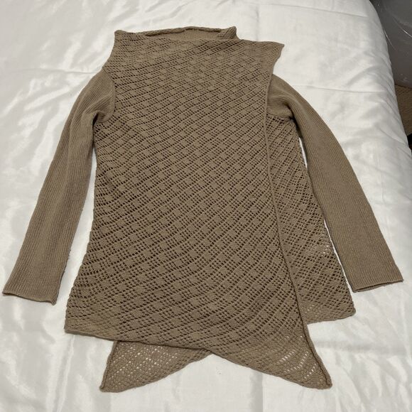 VTG Loose Weave Wrap Cardigan Shawl Sweater ANGORA Blend Beach Cover Up XS/S - Picture 7 of 14